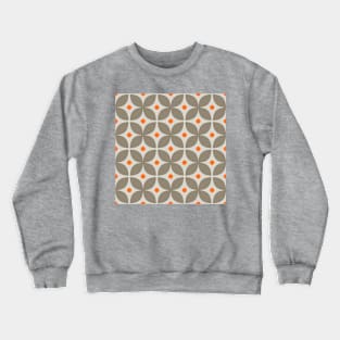 Geometric Pattern: Stylised Flower: Grey Crewneck Sweatshirt